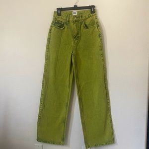 Green BDG high-rise baggy jeans size 26